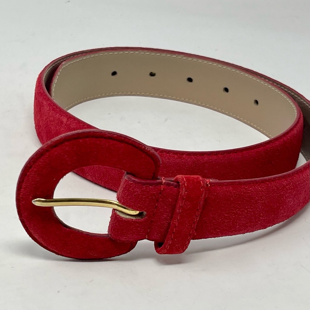 Red, suede belt